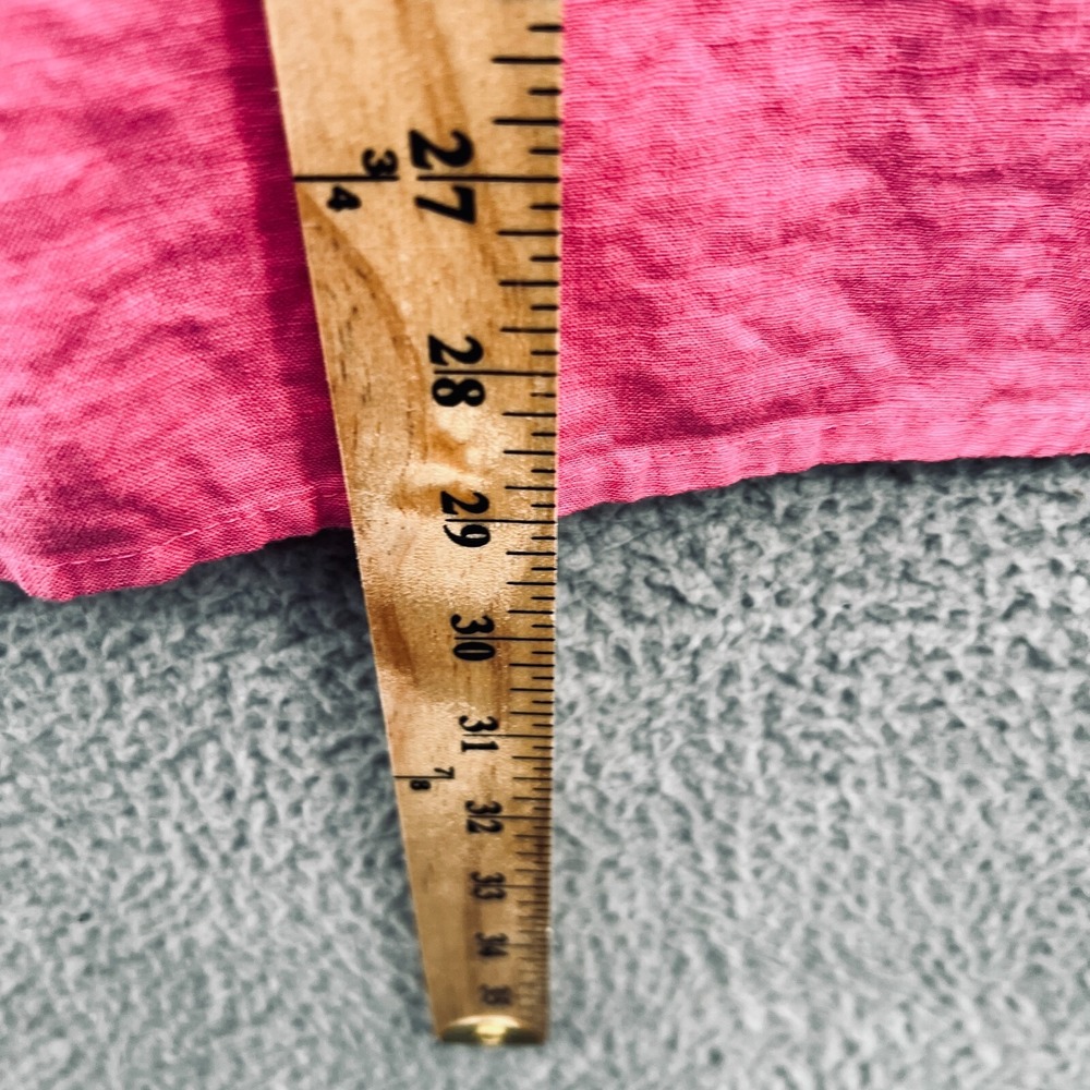 Worthington Womens Shirt XL Linen Blend Pink Button Up Career Minimalist Classic - Picture 8 of 9
